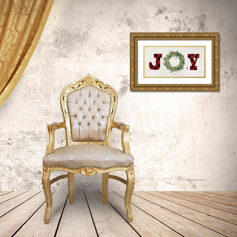 Filled with Joy Gold Ornate Wood Framed Art Print with Double Matting by PI Studio