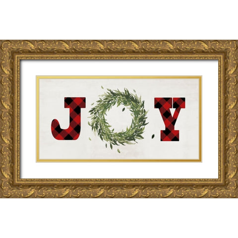 Filled with Joy Gold Ornate Wood Framed Art Print with Double Matting by PI Studio