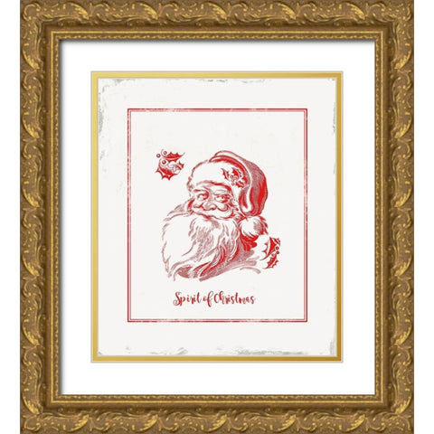 Believe in Christmas Gold Ornate Wood Framed Art Print with Double Matting by PI Studio