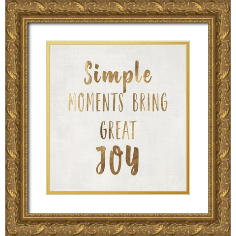 Simple Moments  Gold Ornate Wood Framed Art Print with Double Matting by PI Studio