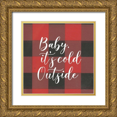 Baby, Its Cold Outside I  Gold Ornate Wood Framed Art Print with Double Matting by PI Studio