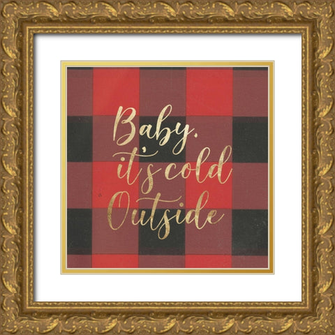 Baby, Its Cold Outside II  Gold Ornate Wood Framed Art Print with Double Matting by PI Studio