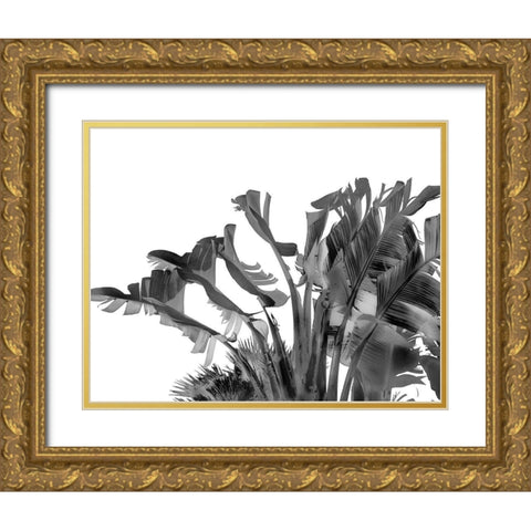 Tropical Velvet II - BW  Gold Ornate Wood Framed Art Print with Double Matting by Hartson- Weddle, Ryan