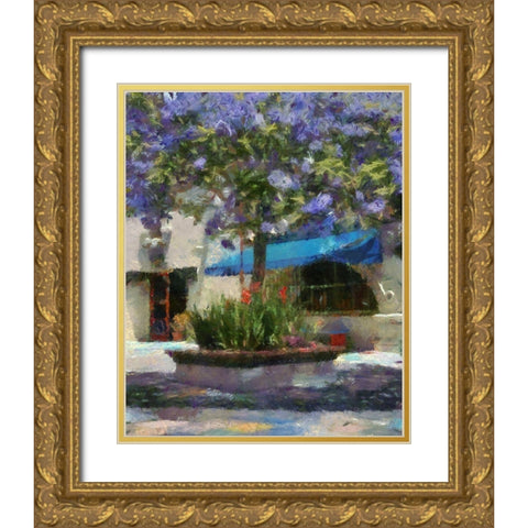 Al Fresco II Gold Ornate Wood Framed Art Print with Double Matting by Hartson-Weddle, Ryan