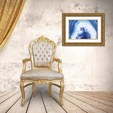 Blue Lace Agate I Gold Ornate Wood Framed Art Print with Double Matting by Hartson-Weddle, Ryan
