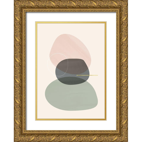 Centre Harmony  Gold Ornate Wood Framed Art Print with Double Matting by Hogan, Aoibhne