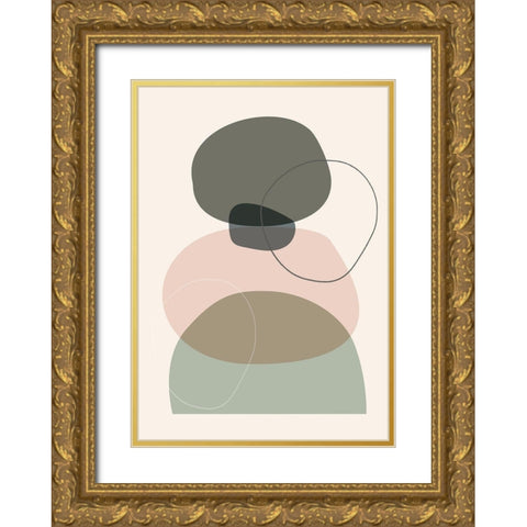 Adhere Gold Ornate Wood Framed Art Print with Double Matting by Hogan, Aoibhne