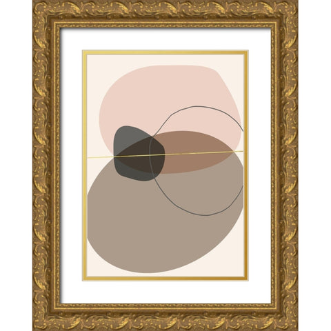 CoalesceÂ  Gold Ornate Wood Framed Art Print with Double Matting by Hogan, Aoibhne