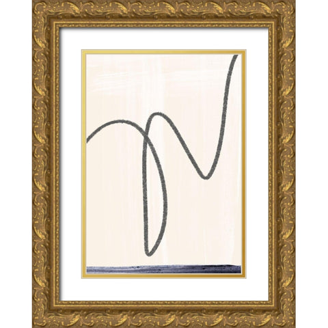 Departured I  Gold Ornate Wood Framed Art Print with Double Matting by Hogan, Aoibhne