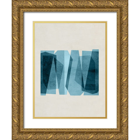 Bolds of Blue III  Gold Ornate Wood Framed Art Print with Double Matting by Hogan, Aoibhne