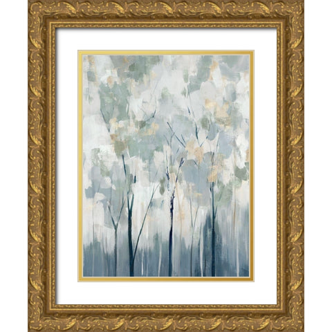 Blue Forest Adventure II  Gold Ornate Wood Framed Art Print with Double Matting by Ian C
