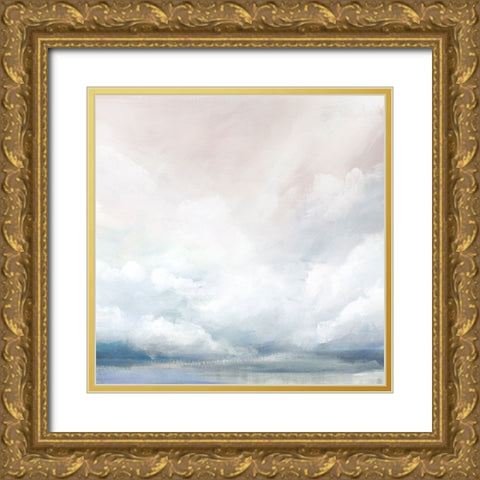 Rolling Clouds Gold Ornate Wood Framed Art Print with Double Matting by Ian C