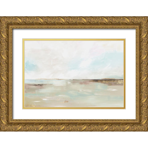Birch Enchantment Gold Ornate Wood Framed Art Print with Double Matting by Ian C