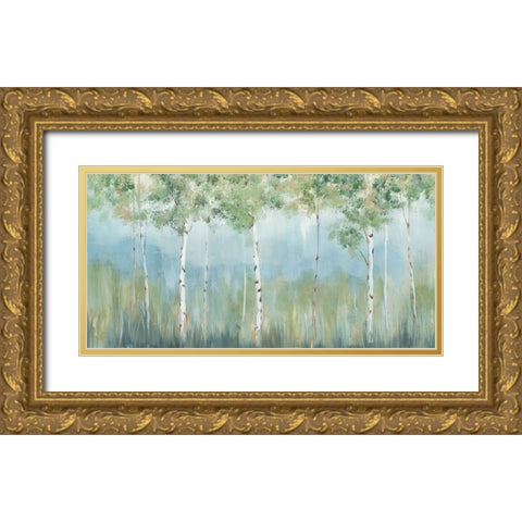 Peaceful Oasis Gold Ornate Wood Framed Art Print with Double Matting by Ian C