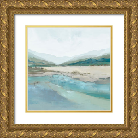 Misty Mornings Gold Ornate Wood Framed Art Print with Double Matting by Ian C