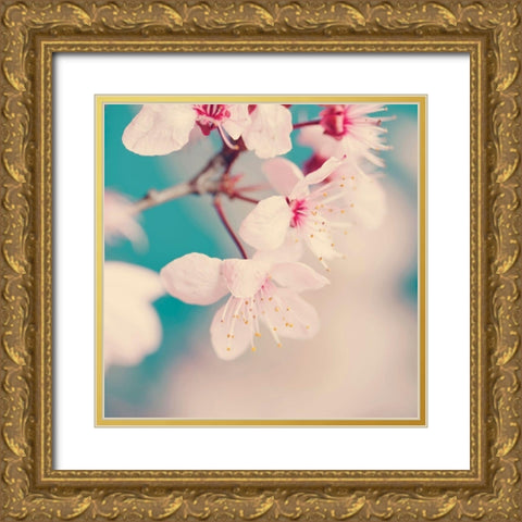 Spring blossoms Gold Ornate Wood Framed Art Print with Double Matting by Beddoes, Ingrid