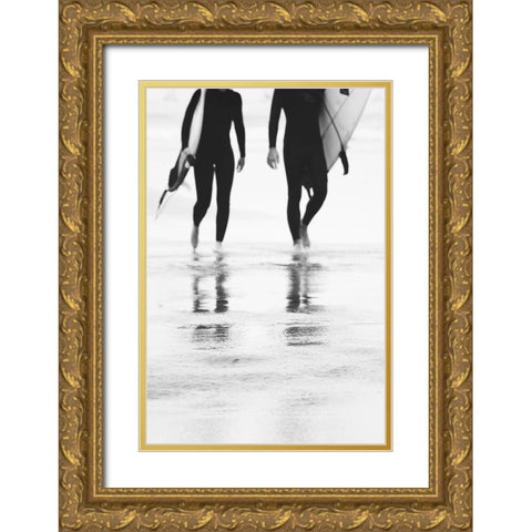 Surf I Gold Ornate Wood Framed Art Print with Double Matting by Beddoes, Ingrid
