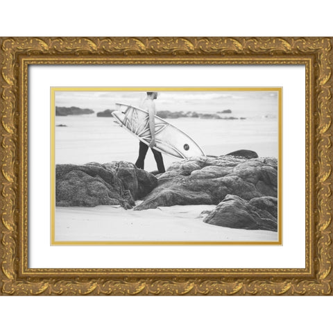 Surf II  Gold Ornate Wood Framed Art Print with Double Matting by Beddoes, Ingrid