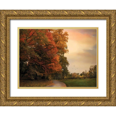 Turning Gold Ornate Wood Framed Art Print with Double Matting by Jenney, Jessica