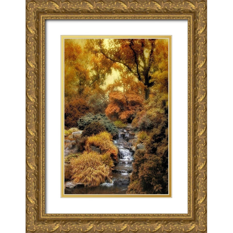Japanese Rock Garden Gold Ornate Wood Framed Art Print with Double Matting by Jenney, Jessica