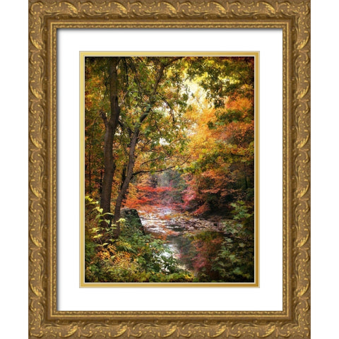 Stream of Consciousness Gold Ornate Wood Framed Art Print with Double Matting by Jenney, Jessica