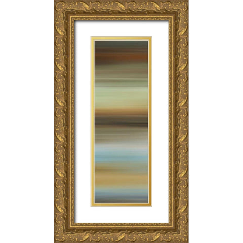 Abstract Horizon I Gold Ornate Wood Framed Art Print with Double Matting by McMasters, James