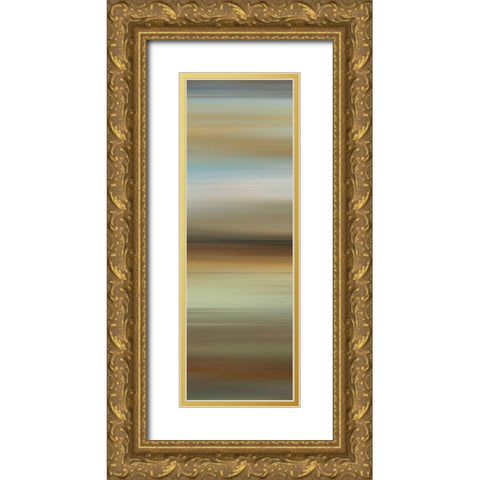 Abstract Horizon II Gold Ornate Wood Framed Art Print with Double Matting by McMasters, James
