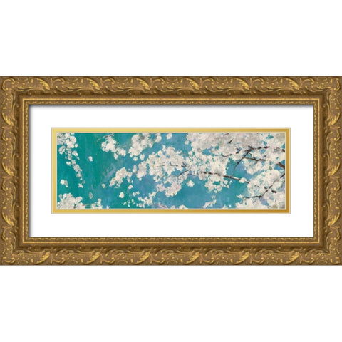Osaka Blue I Gold Ornate Wood Framed Art Print with Double Matting by Jensen, Asia