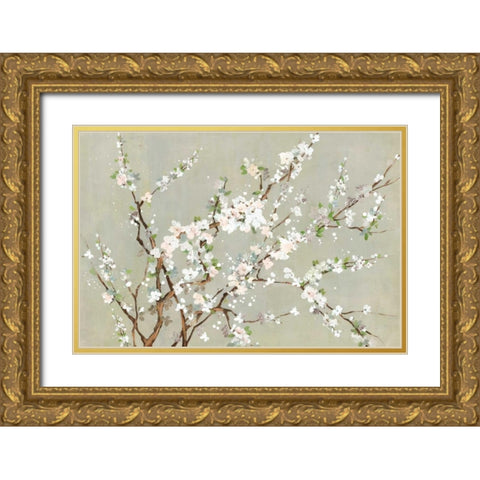 Geisha Gold Ornate Wood Framed Art Print with Double Matting by Jensen, Asia