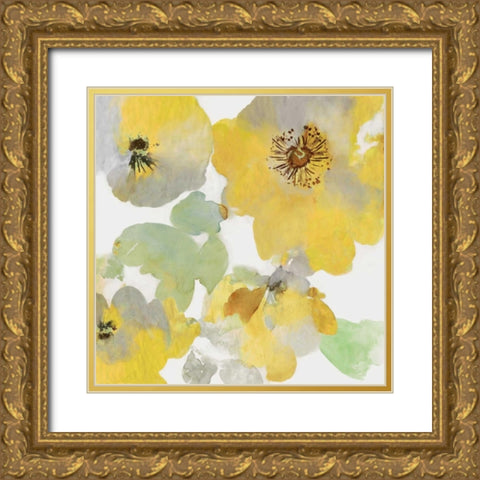 Sunny Floral I Gold Ornate Wood Framed Art Print with Double Matting by Jensen, Asia