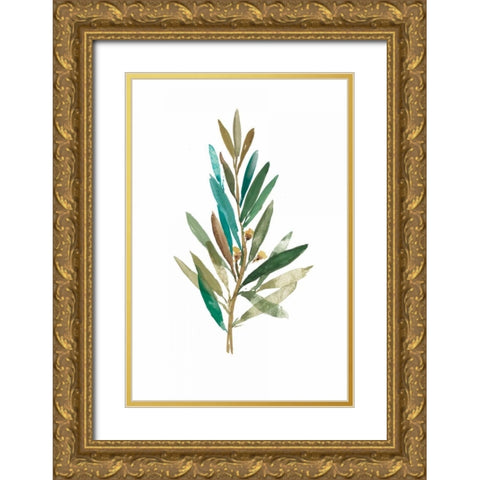 Olive III Gold Ornate Wood Framed Art Print with Double Matting by Jensen, Asia