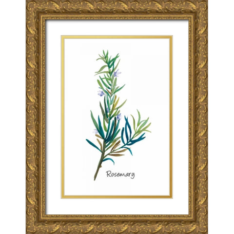 Rosemary I Gold Ornate Wood Framed Art Print with Double Matting by Jensen, Asia