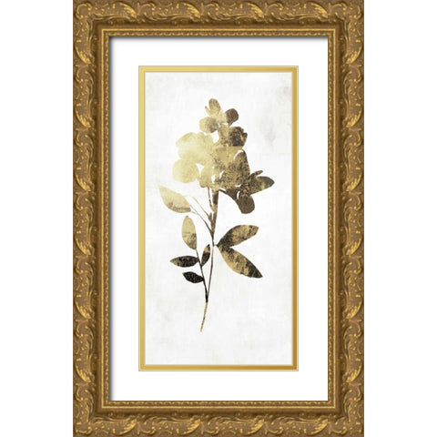 Gold Botanical I Gold Ornate Wood Framed Art Print with Double Matting by Jensen, Asia