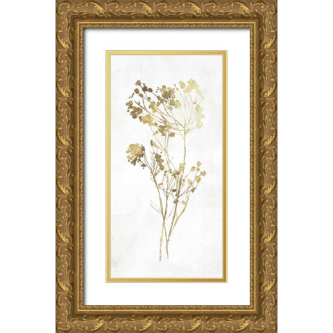 Gold Botanical II Gold Ornate Wood Framed Art Print with Double Matting by Jensen, Asia
