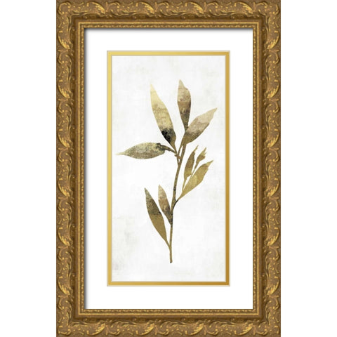 Gold Botanical IV Gold Ornate Wood Framed Art Print with Double Matting by Jensen, Asia