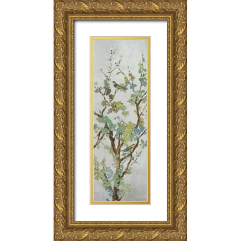 Sage Branch II Gold Ornate Wood Framed Art Print with Double Matting by Jensen, Asia
