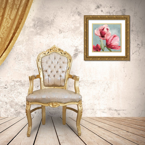 Sweetpea I Gold Ornate Wood Framed Art Print with Double Matting by Jensen, Asia