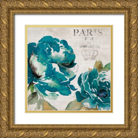 Caroline I Gold Ornate Wood Framed Art Print with Double Matting by Jensen, Asia