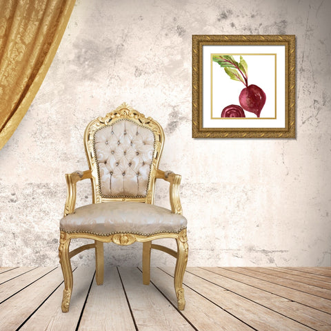 Beet Gold Ornate Wood Framed Art Print with Double Matting by Jensen, Asia