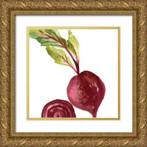 Beet Gold Ornate Wood Framed Art Print with Double Matting by Jensen, Asia