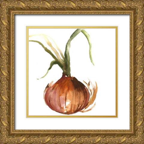 Onion Gold Ornate Wood Framed Art Print with Double Matting by Jensen, Asia