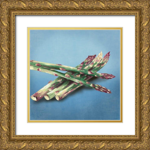 Asparagus Gold Ornate Wood Framed Art Print with Double Matting by Jensen, Asia
