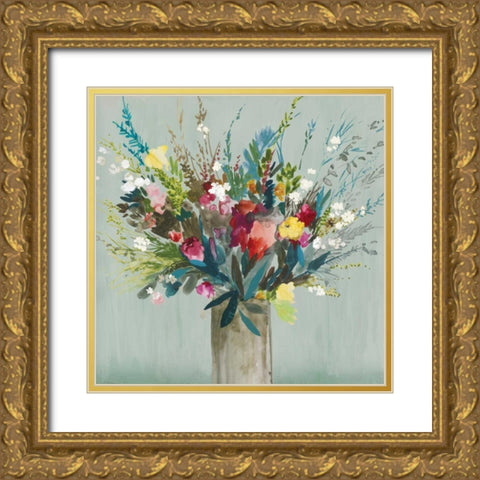 Wild Flowers II Gold Ornate Wood Framed Art Print with Double Matting by Jensen, Asia