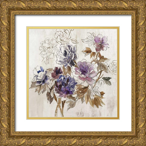 Japanese Garden I Plum Version Gold Ornate Wood Framed Art Print with Double Matting by Jensen, Asia