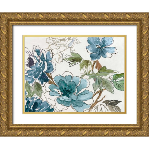 Japanese Garden II Gold Ornate Wood Framed Art Print with Double Matting by Jensen, Asia