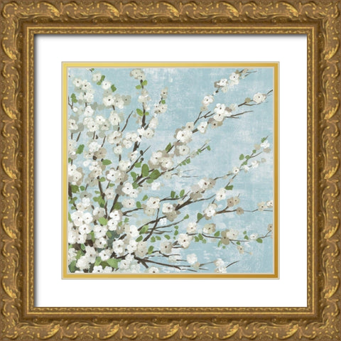 Fresh Pale Blooms II Gold Ornate Wood Framed Art Print with Double Matting by Jensen, Asia