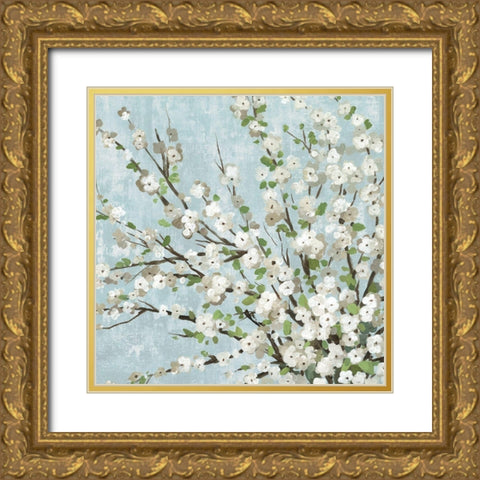 Fresh Pale Blooms III Gold Ornate Wood Framed Art Print with Double Matting by Jensen, Asia