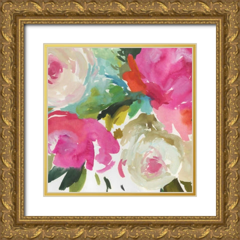 Belle III Gold Ornate Wood Framed Art Print with Double Matting by Jensen, Asia