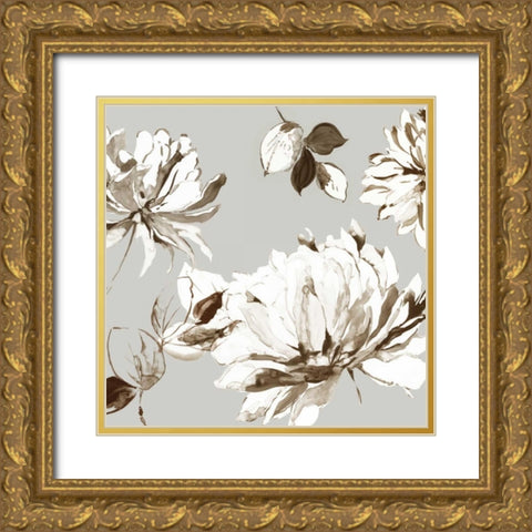 Botanical Gray II Gold Ornate Wood Framed Art Print with Double Matting by Jensen, Asia