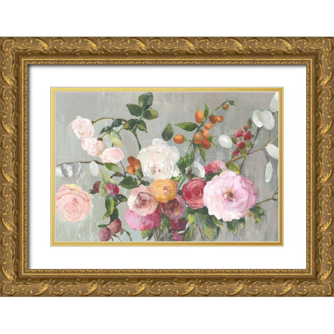 Contentment Gold Ornate Wood Framed Art Print with Double Matting by Jensen, Asia